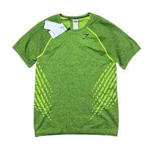 Gymshark Circuit Seamless T Shirt Men's Large Green Workout Gym David Laid NWT